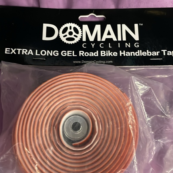 DOMAIN CYCLING EXTRA LONG GEL Read Bike Handlebar Tape Orange grip tape NEW - Picture 3 of 7